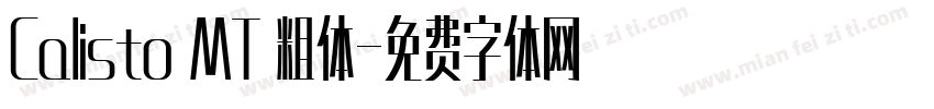 Calisto MT 粗体字体转换